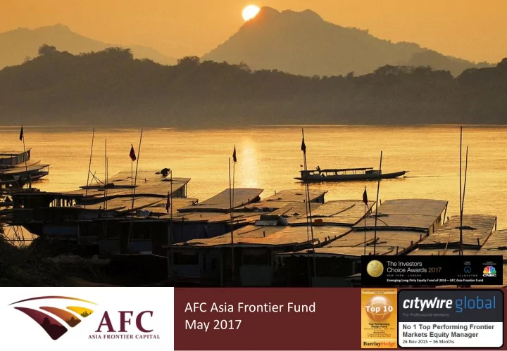 afc asia frontier fund afc asia frontier fund