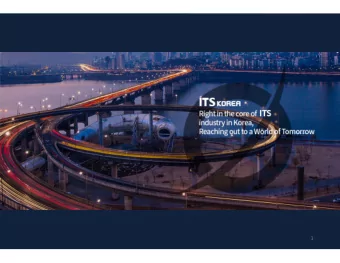 1  ITS Korea  Established in 1999  Non-profit organization at the national level  To