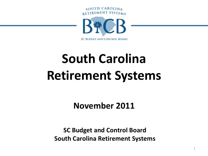 south carolina retirement systems