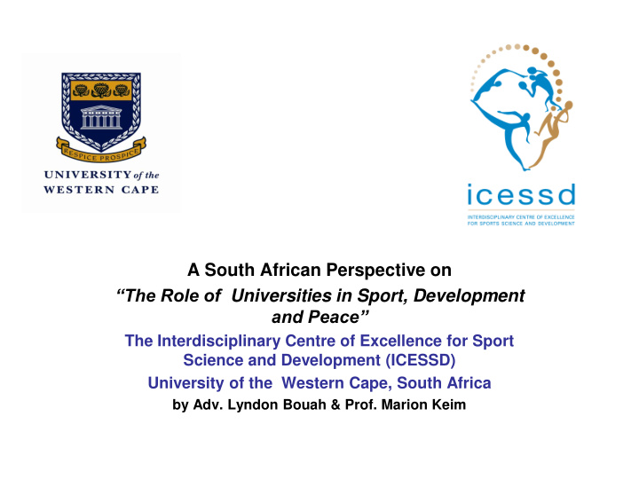 a south african perspective on the role of universities