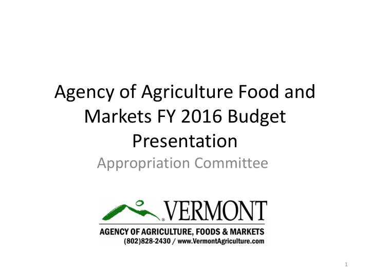 markets fy 2016 budget