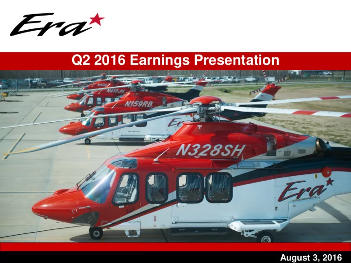 q2 2016 earnings presentation
