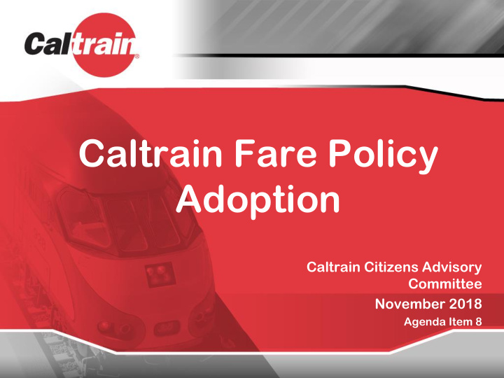 caltrain fare policy adoption