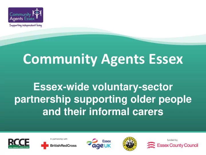 community agents essex