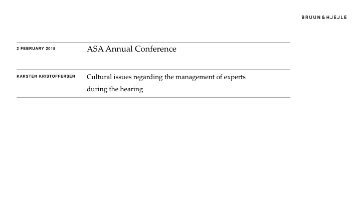 asa annual conference