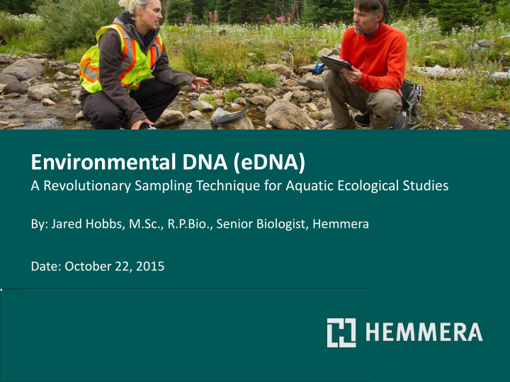 environmental dna edna