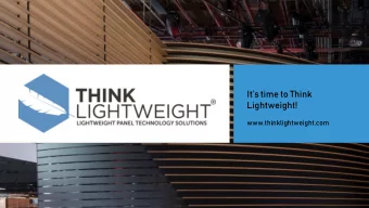 Its time to Think  Lightweight!  www.thinklightweight.com  TO  D  A  Y  S  TO  P  IC  S  1.
