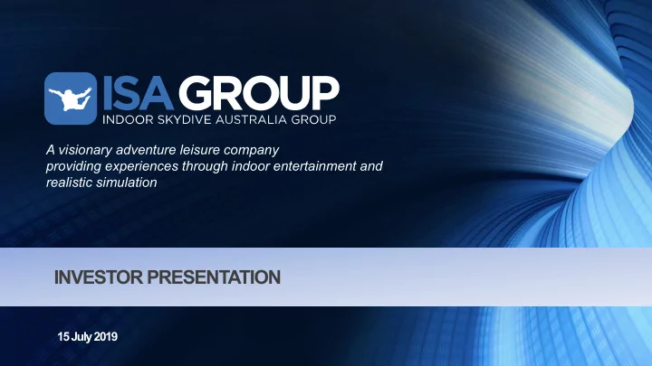 investor presentation