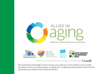 We respectfully acknowledge that the services we provide are on the traditional and unceded