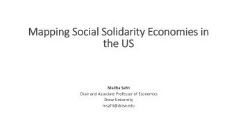 the US  Maliha Safri  Chair and Associate Professor of Economics  Drew University  msafri@drew.edu