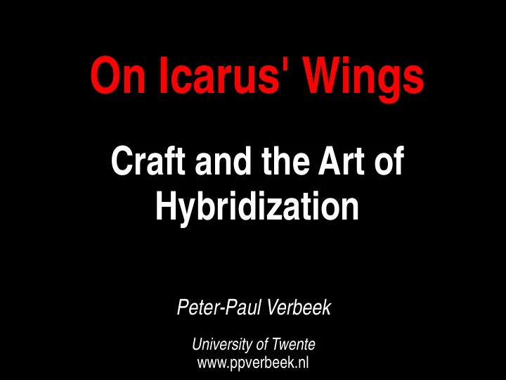 on icarus wings