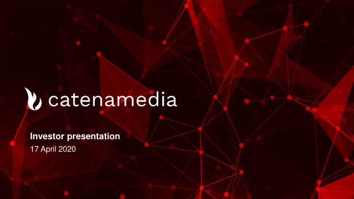 investor presentation