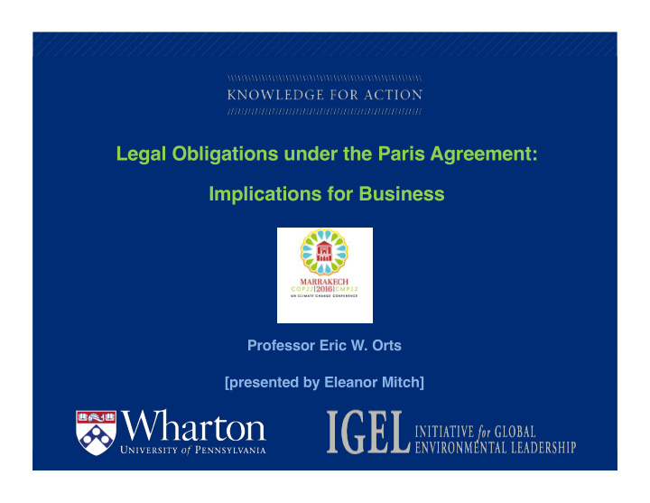 legal obligations under the paris agreement implications
