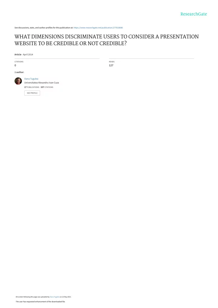 what dimensions discriminate users to consider a