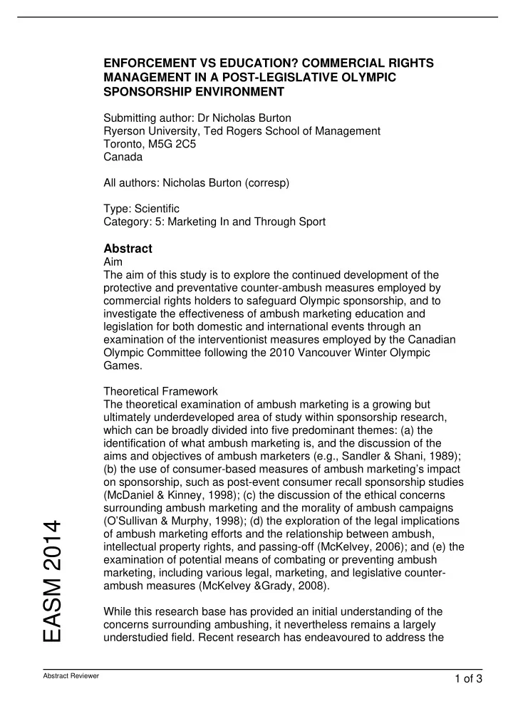 easm 2014