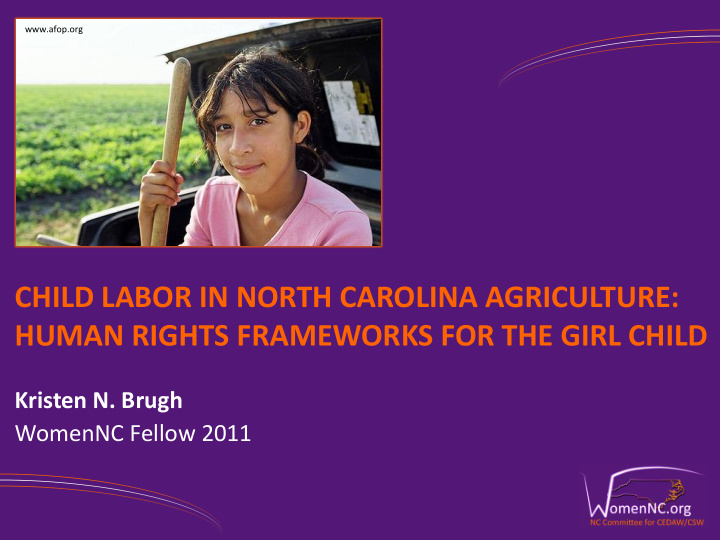child labor in north carolina agriculture human rights