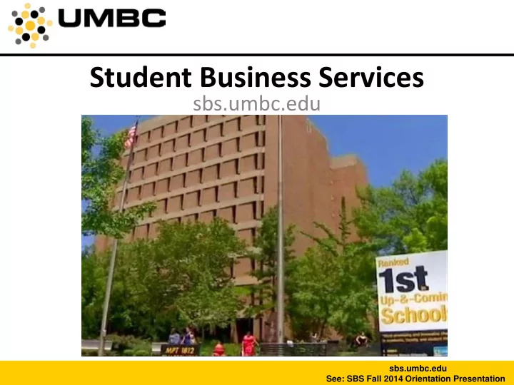 student business services