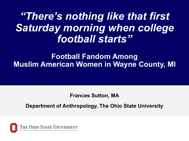 there s nothing like that first saturday morning when
