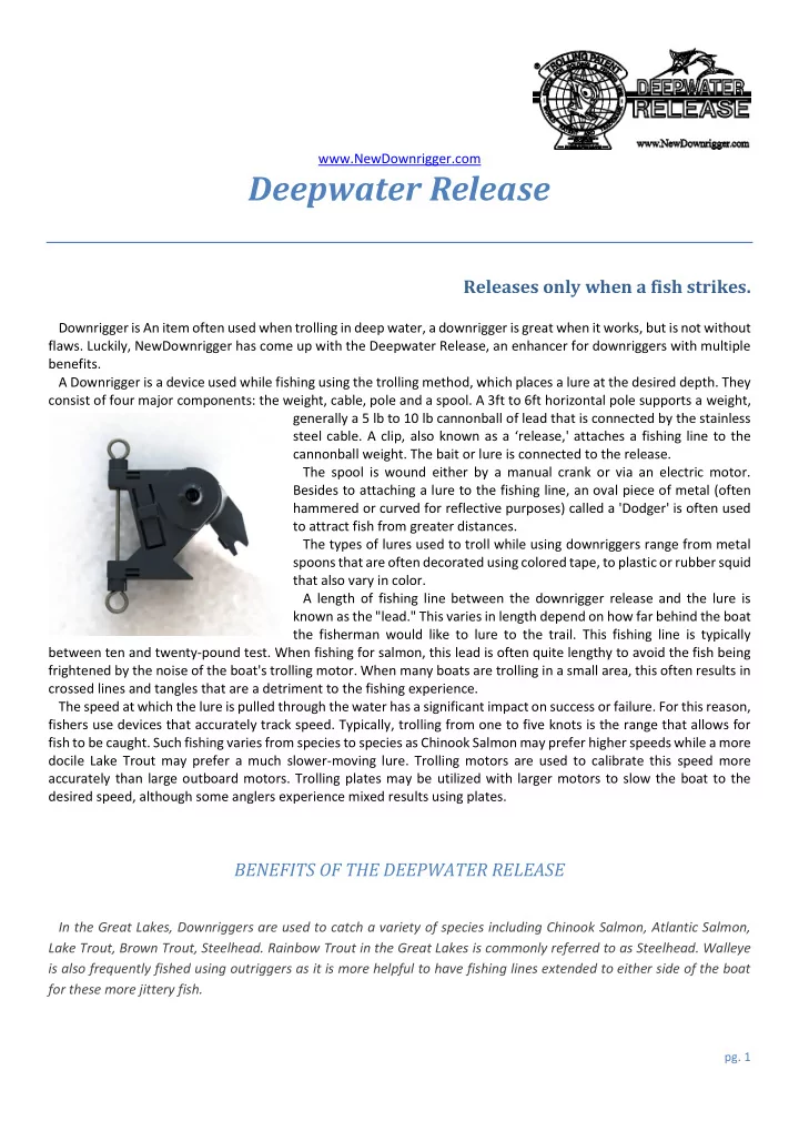 deepwater release