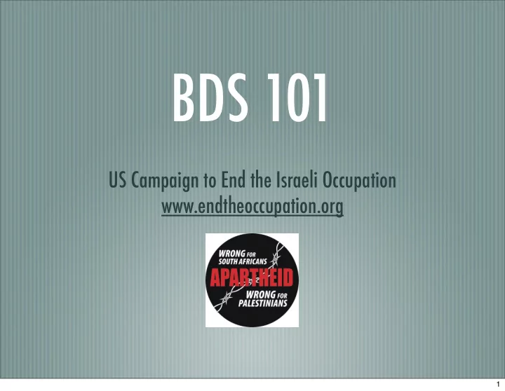 bds 101