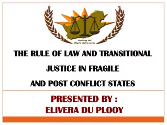 PRES  PRESENT  ENTED  ED BY :  BY :  ELIV  ELIVERA  ERA DU  DU PLO  PLOOY  OY  TH  THE RUL  E RULE