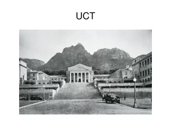 UCT  Bantu Education Act of 1953  Segregation at UCT  Centre for African Studies  Black