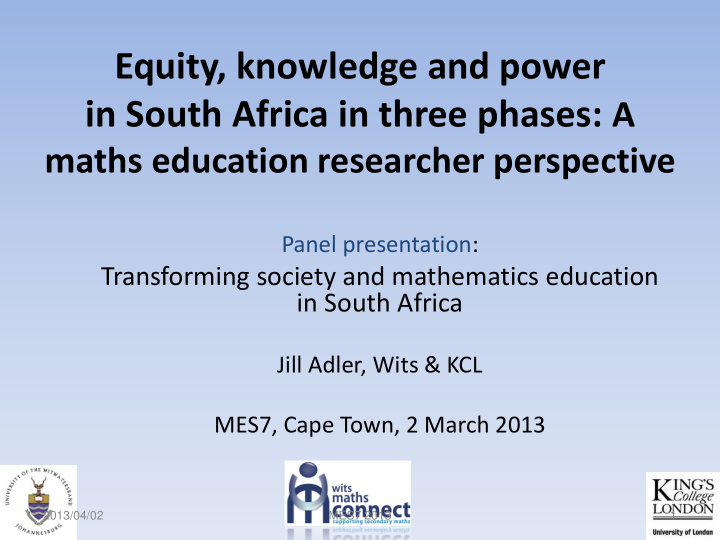 equity knowledge and power