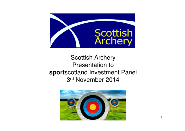 scottish archery presentation to sport scotland