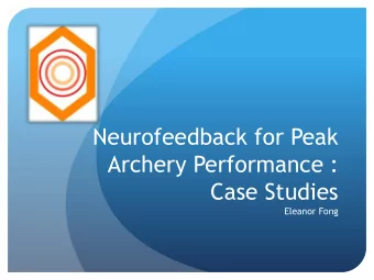 Archery Performance :  Case Studies  Eleanor Fong  About me  NUS graduate: Bachelor of Social