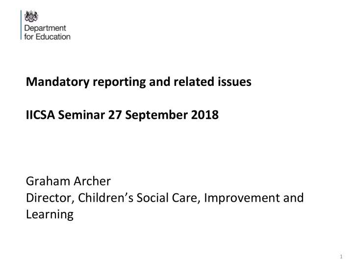 mandatory reporting and related issues iicsa seminar 27