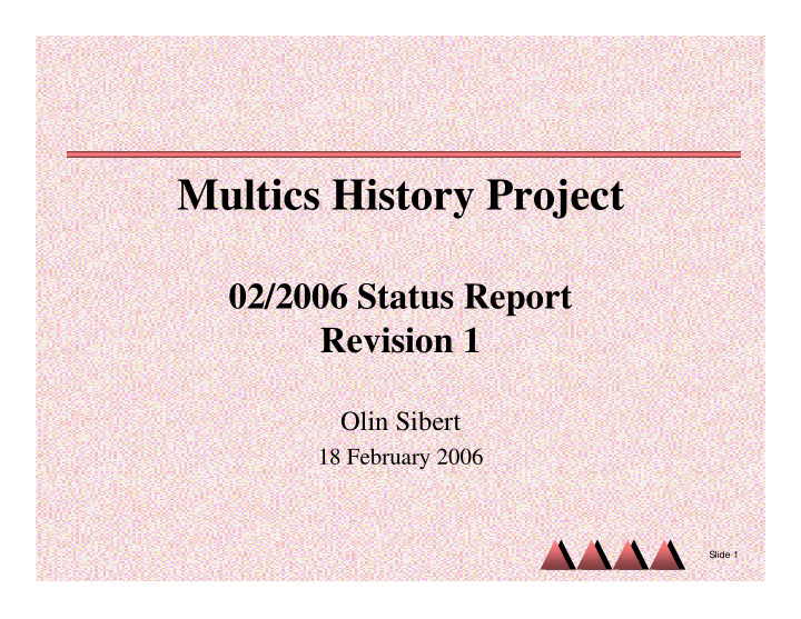 multics history project