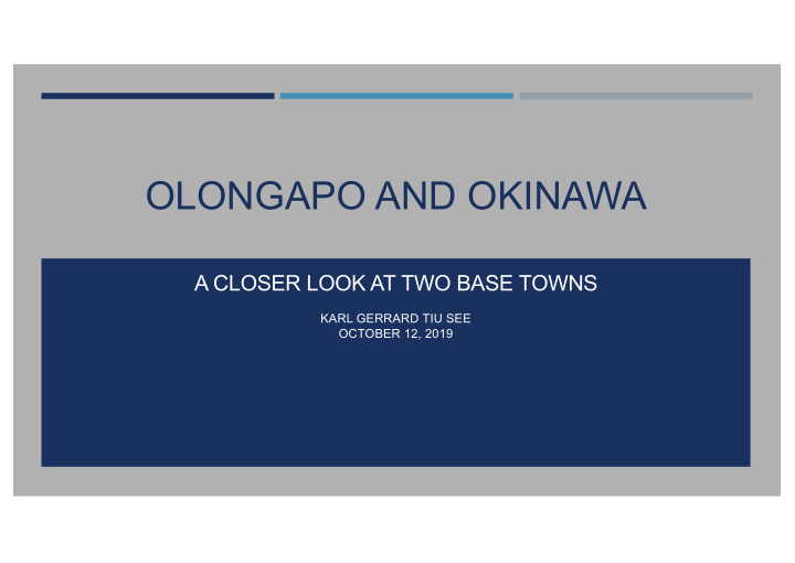 olongapo and okinawa