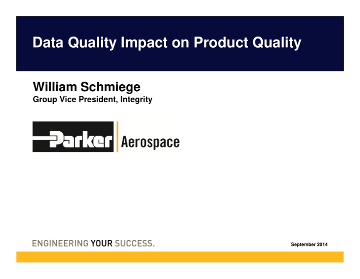 data quality impact on product quality