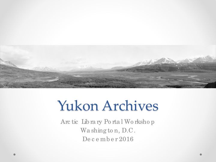 yukon archives