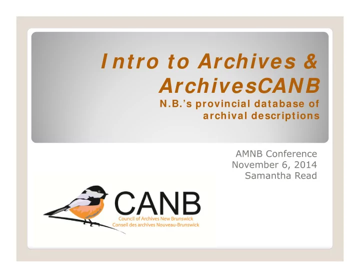 i ntro to archives archivescanb