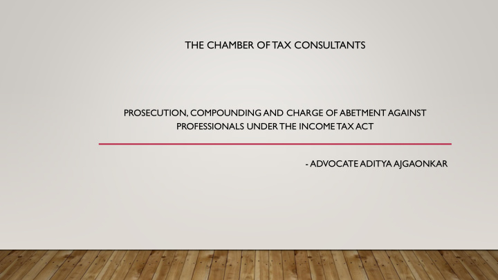 the chamber of tax consultants