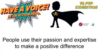Discovery College  People use their passion and expertise  to make a positive difference