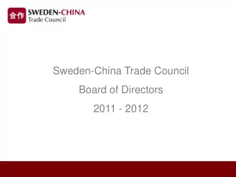 Board of Directors  2011 - 2012  Trafikbild i Peking februari -04  Thomas  omas Lager  erqvi