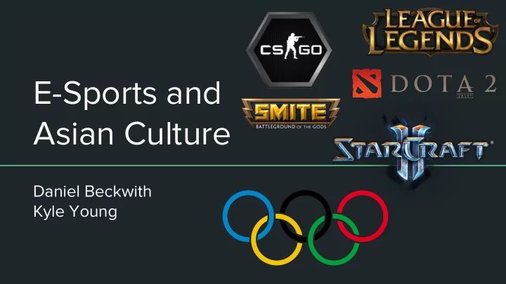 e sports and asian culture