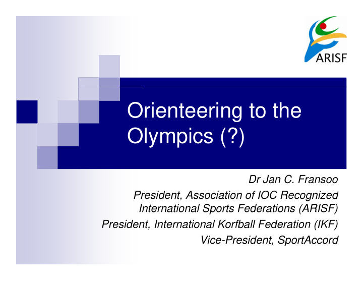 orienteering to the olympics