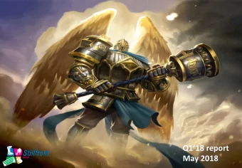 Q118 report  May 2018  Stillfront  market leader in online strategy games  Stillfront at a