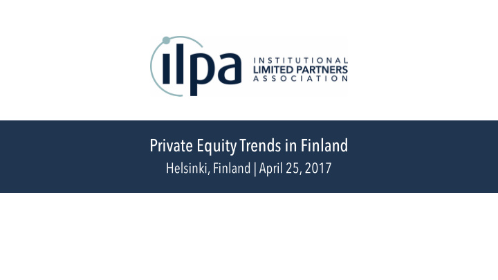 private equity trends in finland