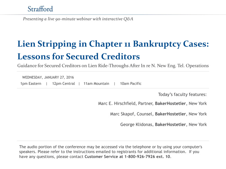 lessons for secured creditors
