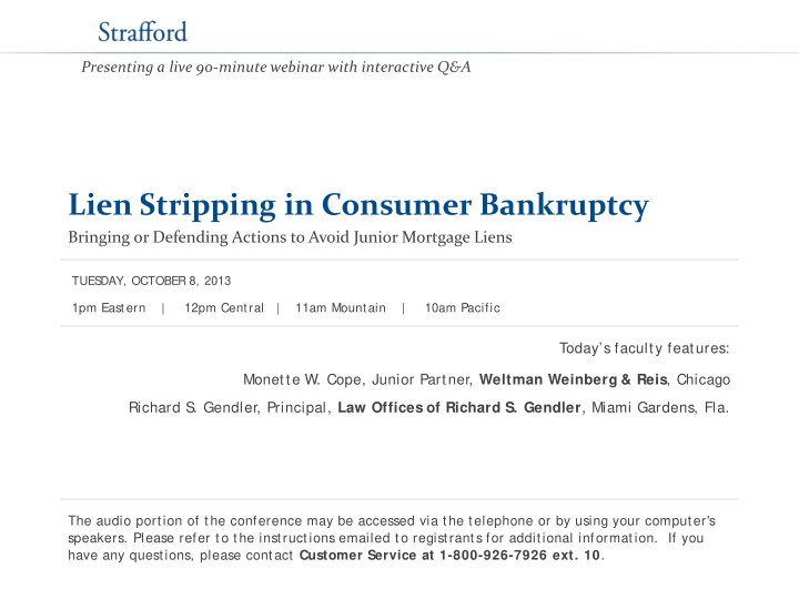 lien stripping in consumer bankruptcy