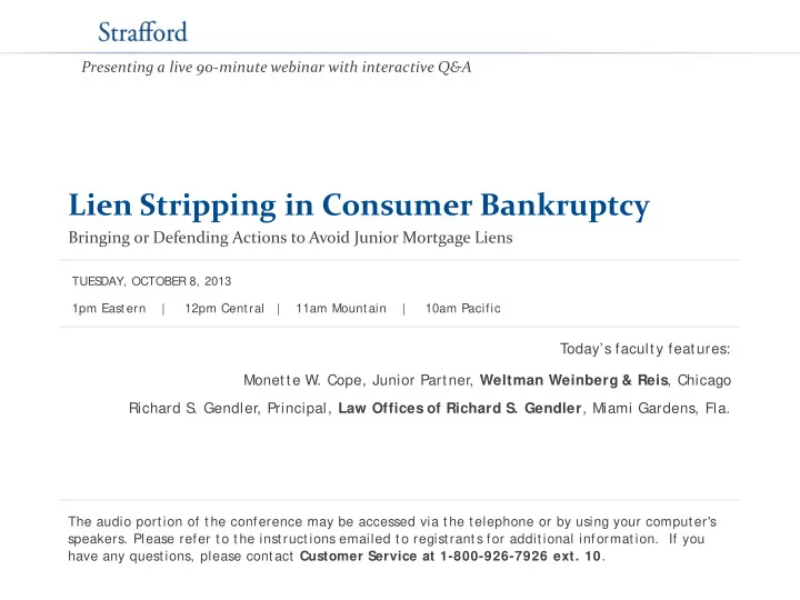 lien stripping in consumer bankruptcy