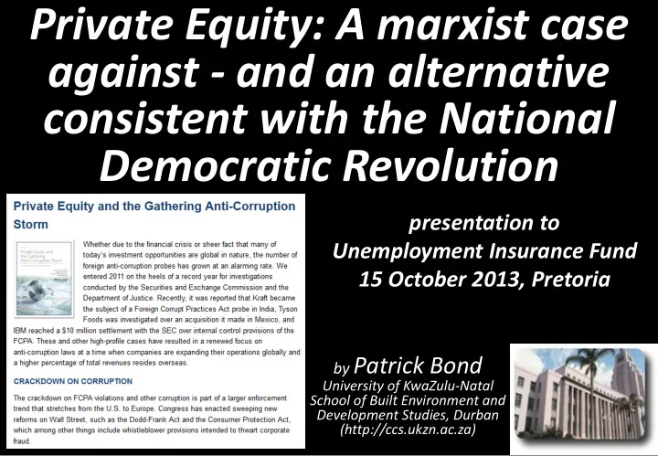 private equity a marxist case