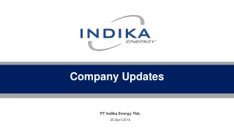 Company Updates  PT Indika Energy Tbk.  25 April 2019  Shareholder Structure  By 31 March 2019  By