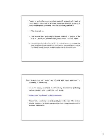 1  How to define in practice a probability distribution in a very large dimensional space ?  Only