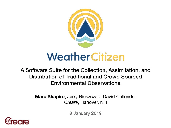 a software suite for the collection assimilation and