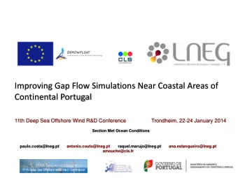 Improving Gap Flow Simulations Near Coastal Areas of  Continental Portugal  11th Deep Sea Offshore